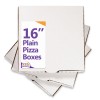 16" Plain White Pizza Boxes - 45 Boxes (1 Pack)