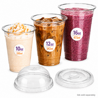 16oz Large Clear Plastic PET Smoothie Cups