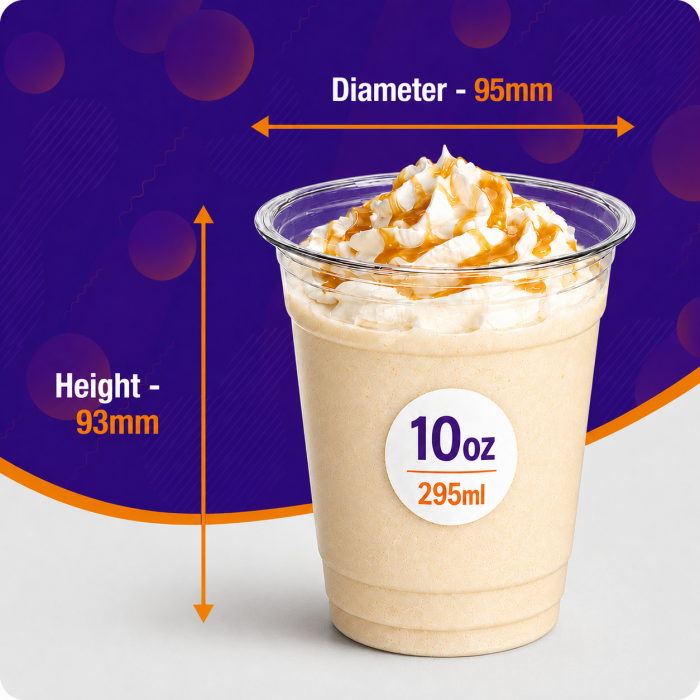 10oz Small Clear Plastic PET Smoothie Cups