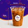 12oz Medium Clear Plastic PET Smoothie Cups