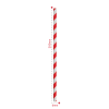 Jumbo 8" (200mm) Paper Smoothie Straws - Red / White (200 Pack)