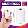 57 x 40mm Thermal Paper Credit Card Till Rolls (50 Rolls / Case)