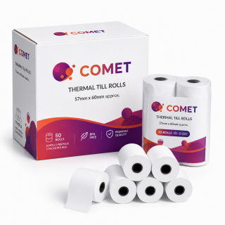 57 x 60mm Thermal Reciept Paper Till Rolls (50 Rolls / Case)