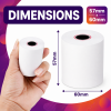 57 x 60mm Thermal Reciept Paper Till Rolls (50 Rolls / Case)
