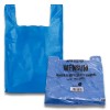 Large Blue Medium Duty Vest Carrier Bags - 11 x 17 x 21"