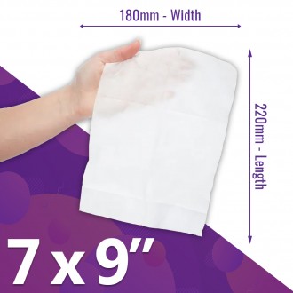 Large Majestic Lemon Scented Wet Wipes - Hot and Cold Use (100 / Pack)