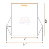 9" x 14" x 18" Clear Plastic Food Bags On A Roll - High Density Poly