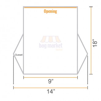 9" x 14" x 18" Clear Plastic Food Bags On A Roll - High Density Poly 9" x 14" x 18" Clear Plastic Food Bags On A Roll - High Density Poly
