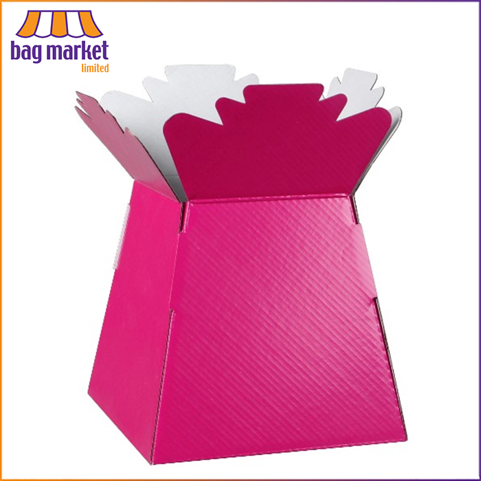 Fuchsia Bouquet Living Vase - Glossy Finish - 30 Boxes