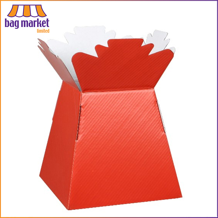 Red Bouquet Living Vase - Glossy Finish - 30 Boxes