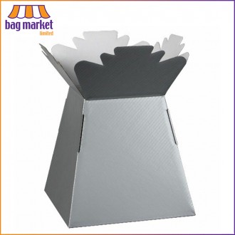 Silver Bouquet Living Vase - Glossy Finish - 30 Boxes