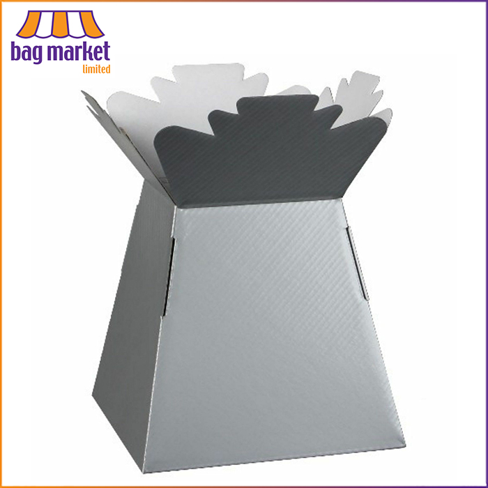 Silver Bouquet Living Vase - Glossy Finish - 30 Boxes