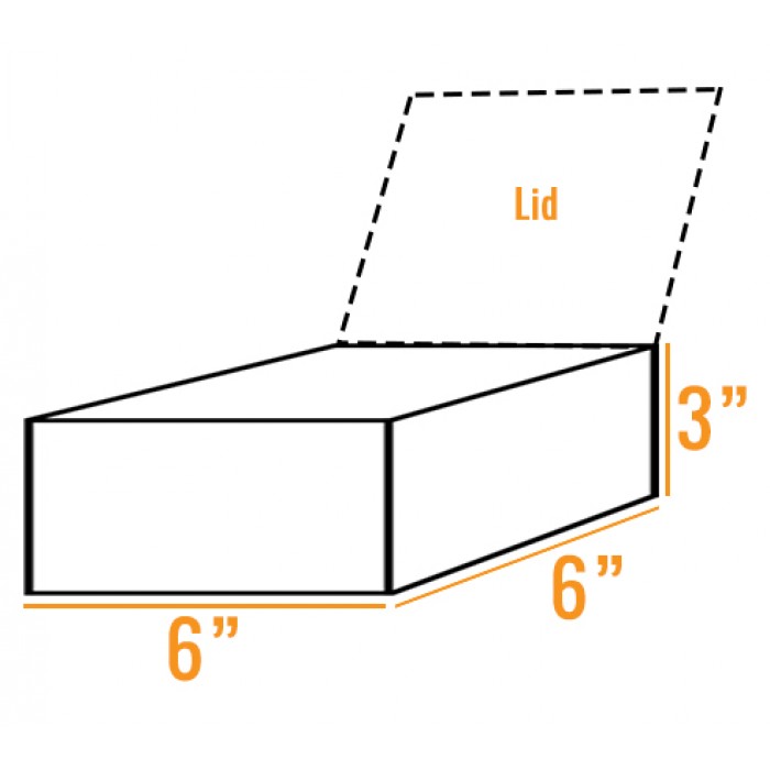 6 x 6 x 3 Inch - White Cake Boxes - Fold Flat - 100% Recyclable