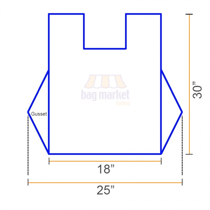 MIGHTY - 18" x 25" x 30.5" - White Vest Carrier Bags - Heavy Duty - 20mu MIGHTY - 18" x 25" x 30.5" - White Vest Carrier Bags - Heavy Duty - 20mu