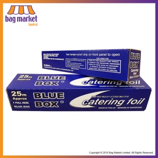 Blue Box™ - 12" / 300mm - Small Catering Aluminium Kitchen Tin Foil - 20 Metres - Food Wrap