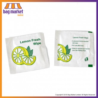 Small Majestic Lemon Scented Wet Wipes (100 / Pack)
