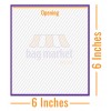 6" x 6" (150 x 150mm) - Film Fronted White Paper Bags - Food Use
