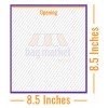 8.5" x 8.5" (215 x 215mm) - Film Fronted White Paper Bags - Food Use