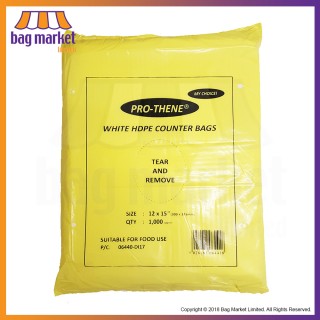 Large - 12" x 15" - HDPE Butcher / Counter Bags - 12mu