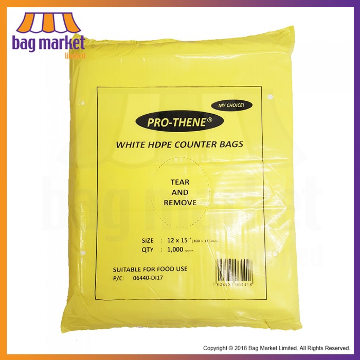 X-Large - 12" x 18" - HDPE Butcher / Counter Bags - 12mu