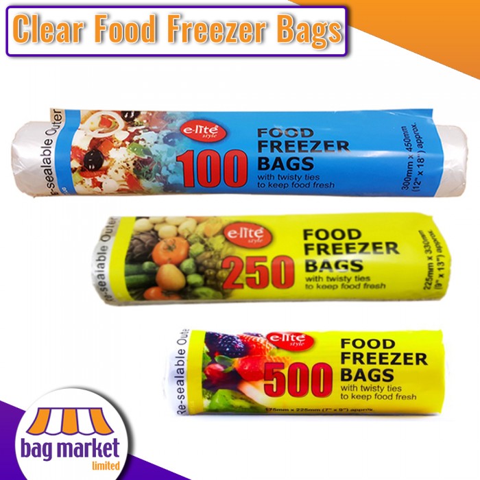 9" x 13" Food Freezer Polythene Plastic Bags - 200 Bags / Roll 9" x 13" Food Freezer Polythene Plastic Bags - 200 Bags / Roll