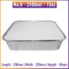 No.9 (2100ml) Deep Aluminium Foil Containers (100 / Pack)