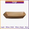 Large - 200 x 160 x 40mm - Kraft Paper Food / Snack Trays