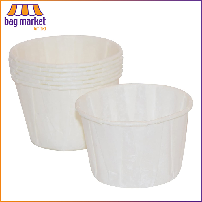 2oz Biodegradable Round Souffle / Ramekin Paper Sauce Pots