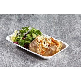 5" x 9" x 1.5" - Bagasse Takeaway Food / Chip Trays - C3-Deep