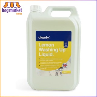 Clearly® Professional Lemon Scented Washing Up Liquid - 5 Litres - Concentrated