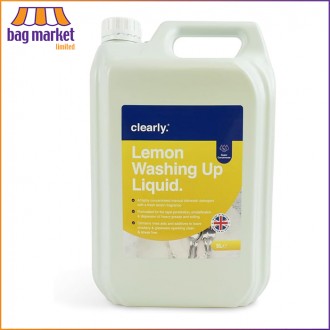 Clearly® Professional Lemon Scented Washing Up Liquid - 5 Litres - Concentrated