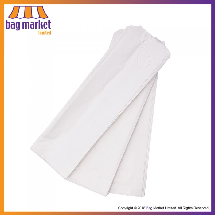 4" x 6" x 14" (Baguette) White Sulphite Paper Bags [33gsm]