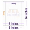 4" x 6" x 14" (Baguette) White Sulphite Paper Bags [33gsm]
