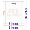 4" x 6" x 26" (French Stick) White Sulphite Paper Bags