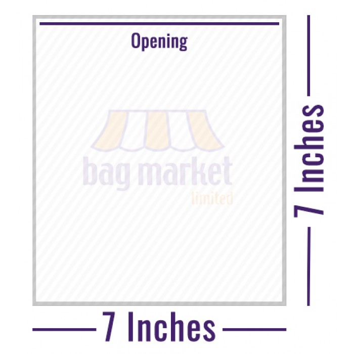 7" x 7" White Sulphite Paper Bags [33gsm]