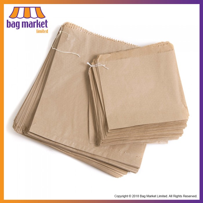 10" x 10" (250 x 250mm) - Brown Recycled Kraft Paper Bags - 37gsm 10" x 10" (250 x 250mm) - Brown Recycled Kraft Paper Bags - 37gsm