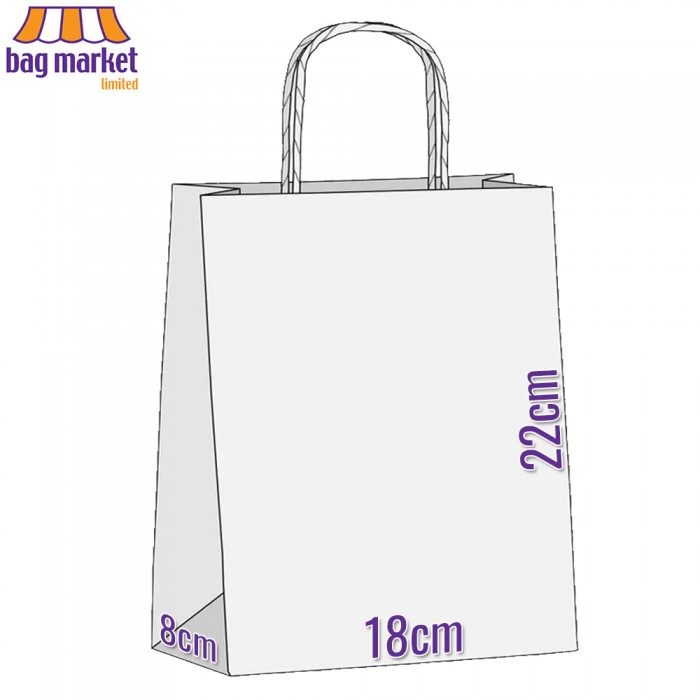 Accessory - 19 x 21.5 x 8cm - Brown Paper Carrier Bags - Twist Handles
