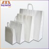 Medium - 24 x 31 x 11cm - White Paper Carrier Bags - Ribbed Pure Kraft - Twist Handles Medium - 24 x 31 x 11cm - White Paper Carrier Bags - Ribbed Pure Kraft - Twist Handles