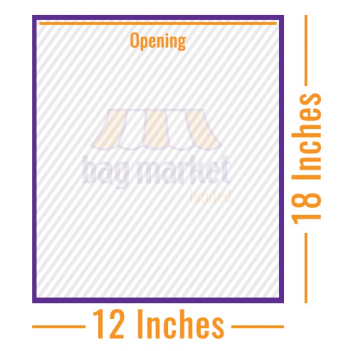 12" x 18" (300 x 450mm) - Film Fronted White Paper Bags - Food Use