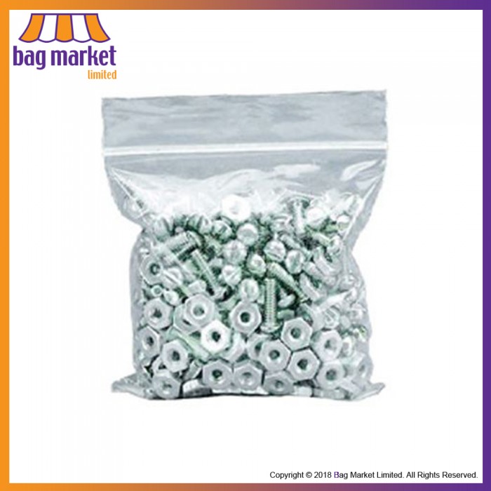 8" x 11" Clear Plain Grip Seal Bags