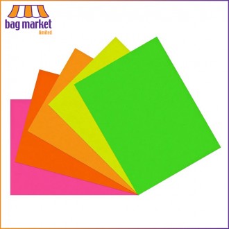 10" x 12.5" Heavy Duty [1250mu] Fluorescent Ticket Board (100 Sheets)