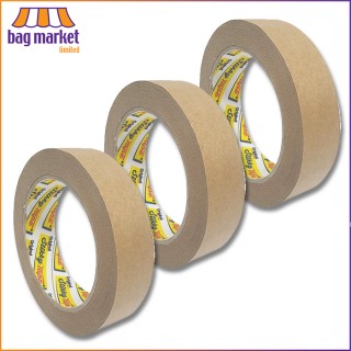 24mm Plain Kraft Paper Tape - Stikky Parcel Tape - 50 Metres