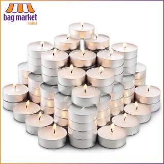White Unscented Wax Tea Light Candles White Unscented Wax Tea Light Candles