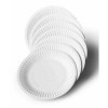 9" (23cm) White Disposable Paper Plates (100 per Pack)