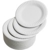 9" (23cm) White Disposable Paper Plates (100 per Pack)