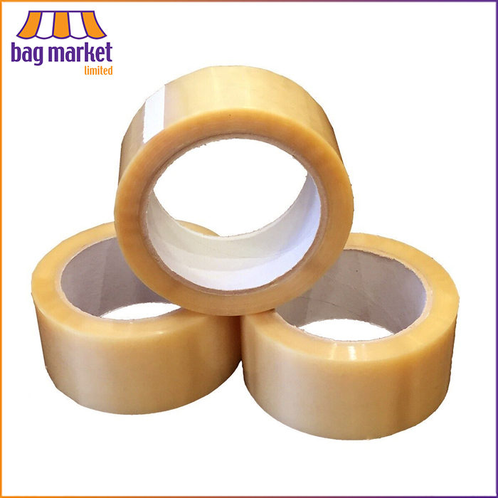 Clear PVC Vinyl Parcel Tape - 48mm (2") - 66 Metres - Heavy Duty